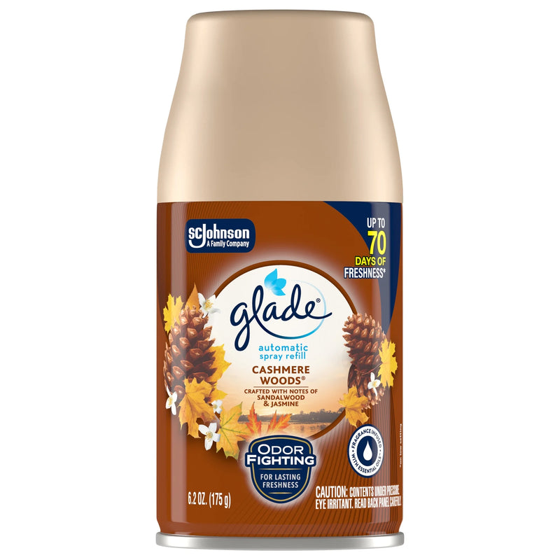 Glade Automatic Spray Refills, Cashmere Woods, 6.2oz