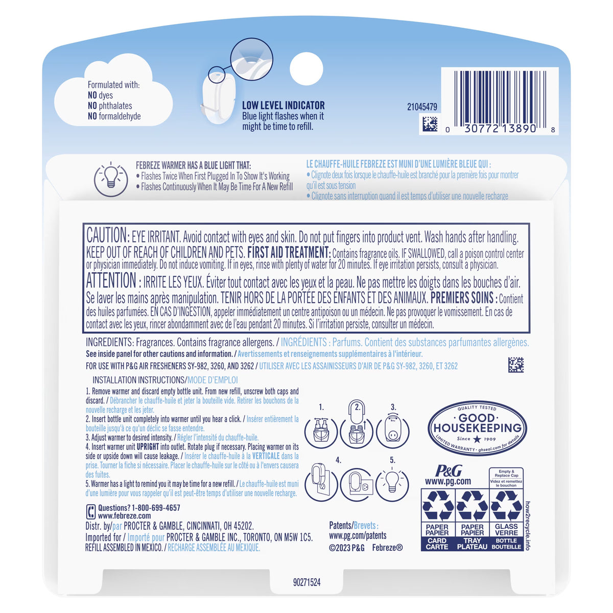 Febreze Plug Scented Oil Refills, Sea Salt Caramel & Maple, 0.87oz, 2 Count -