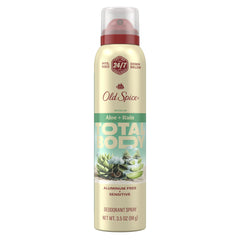 Old Spice Total Body Deodorant Spray, Aloe + Rain, 3.5oz