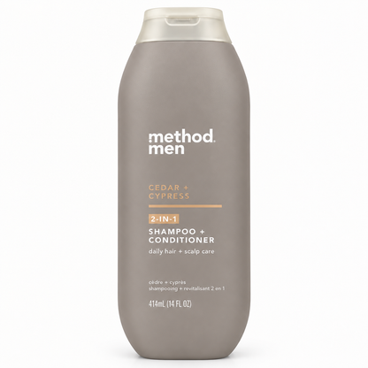 Method Men 2-in-1 Shampoo + Conditioner, Cedar + Cypress, 14 oz
