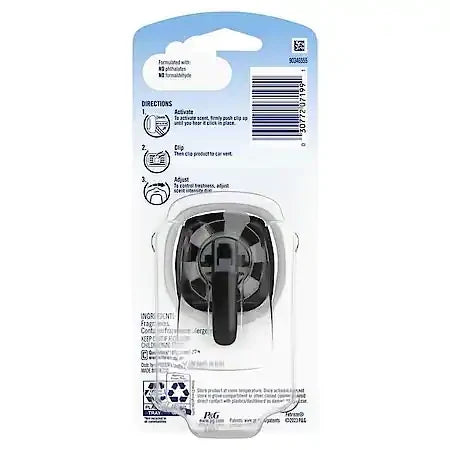 Febreze Auto Car Vent Clip Air Freshener, Noir, 1 Count