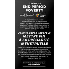 U by Kotex Teen Adolescentes Ultra Thin Pads with Wings, Overnight, 24 Count