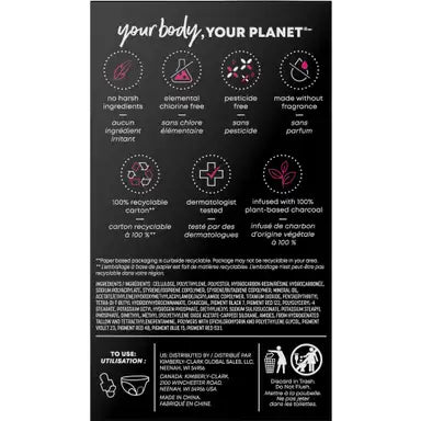 U by Kotex Teen Adolescentes Ultra Thin Pads with Wings, Overnight, 24 Count