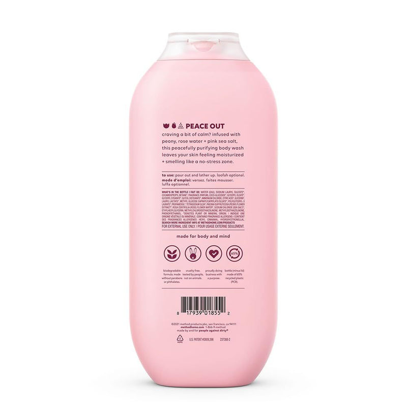 Method Body Paraben & Phthalate Free Body Wash, Pure Peace, 18 fl oz