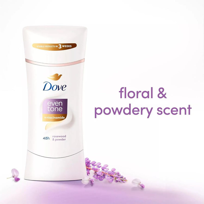 Dove Even Tone Antiperspirant Deodorant, Rosewood & Powder, 2.6oz