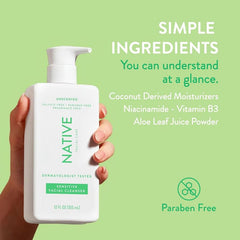 Native Sensitive Facial Cleanser, Unscented, 12oz