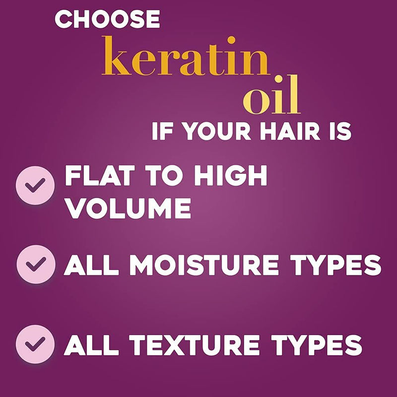 OGX Strength & Length + Keratin Oil Anti-Breakage Shampoo, 13 Oz