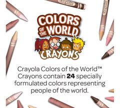 Crayola Colors of the World Crayons, 24 Count
