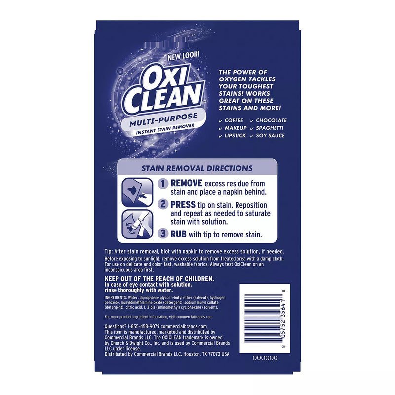 OxiClean Multi-Purpose Instant Stain Remover Pen, 0.74oz, 3-Pack