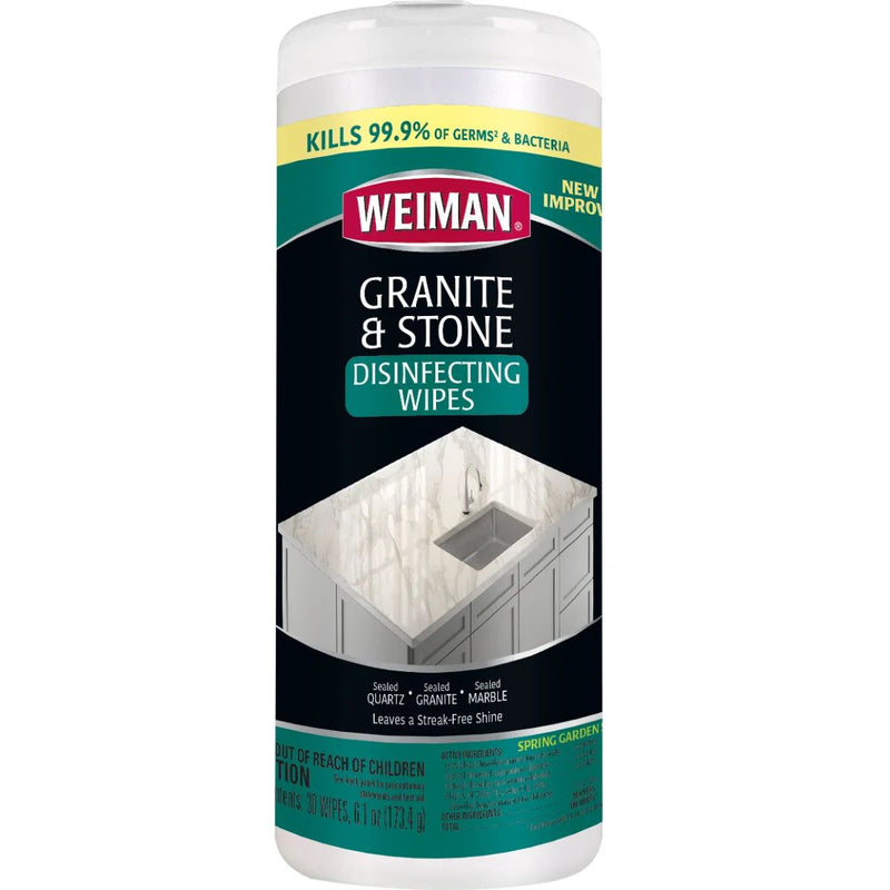 Weiman Granite & Stone Disinfecting Wipes, 30 Wipes
