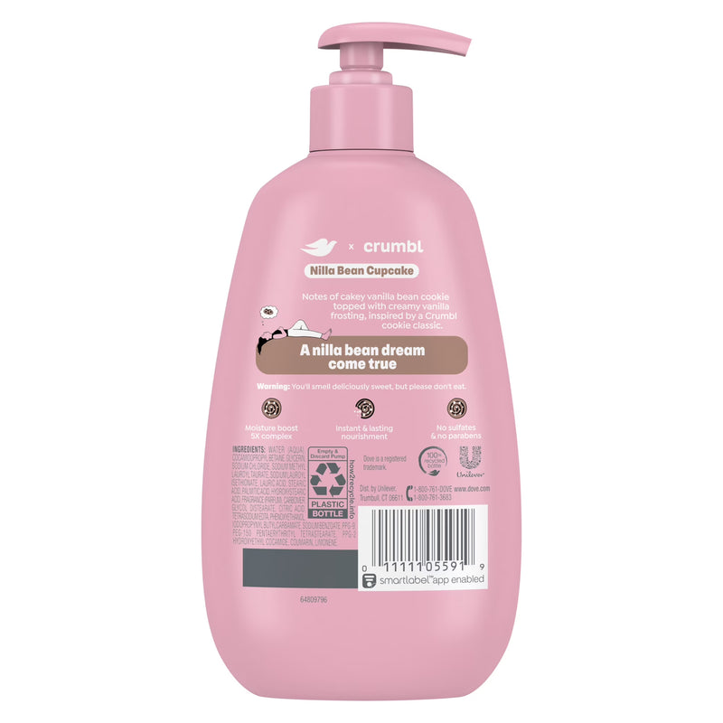 Dove Crumbl Limited Edition Hand Wash, Nilla Bean Cupcake, 12oz