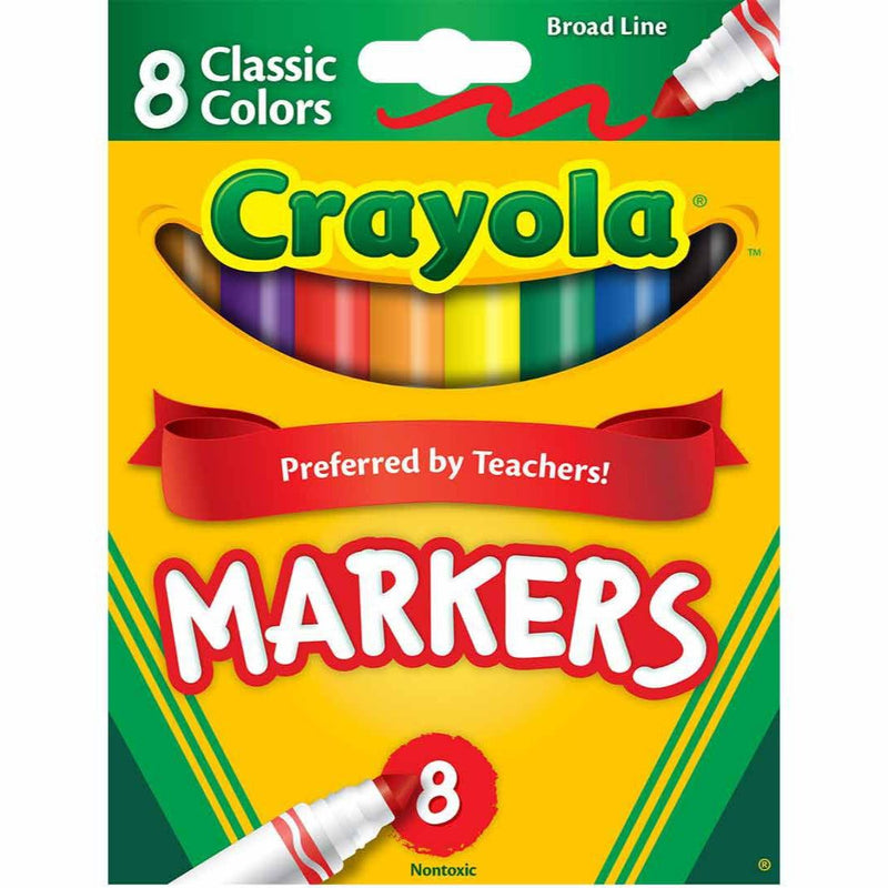 Crayola Classic Broad Line Markers, 8 Count