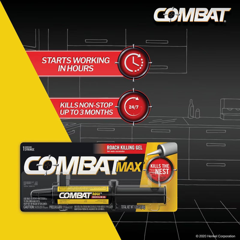 Combat Max Roach Killing Gel, 1 Syringe, 1.05oz (30g)