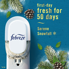 Febreze Luxe Plug Scented Oil Refills, Serene Snowfall, 0.87oz, 2 Count