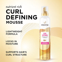 Pantene Curl Defining Mousse, Pro-Vitamin B5 & Antioxidants, 6.6oz