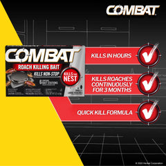 Combat Roach Killing Bait Stations for Small & Large Roaches, 6 Count