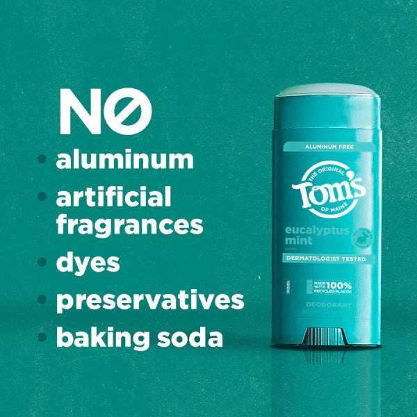 Tom's of Maine Deodorant, Eucalyptus Mint, 3.25oz