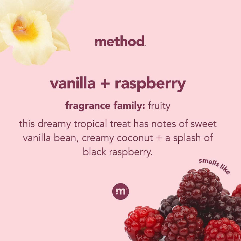 Method Foaming Hand Wash Refill, Vanilla + Raspberry, 28 Oz