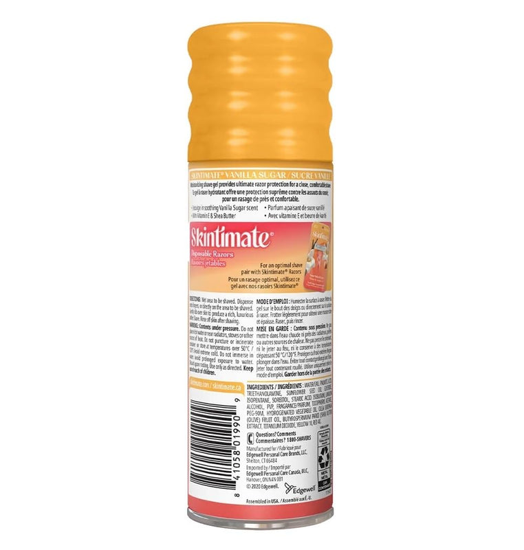 Skintimate Moisturizing Shave Gel, Vanilla Sugar, 7oz