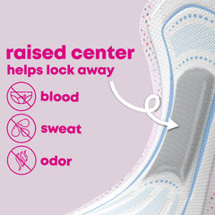 U by Kotex Teen Ultra Thin Pads with Wings, Heavy, 28 Count