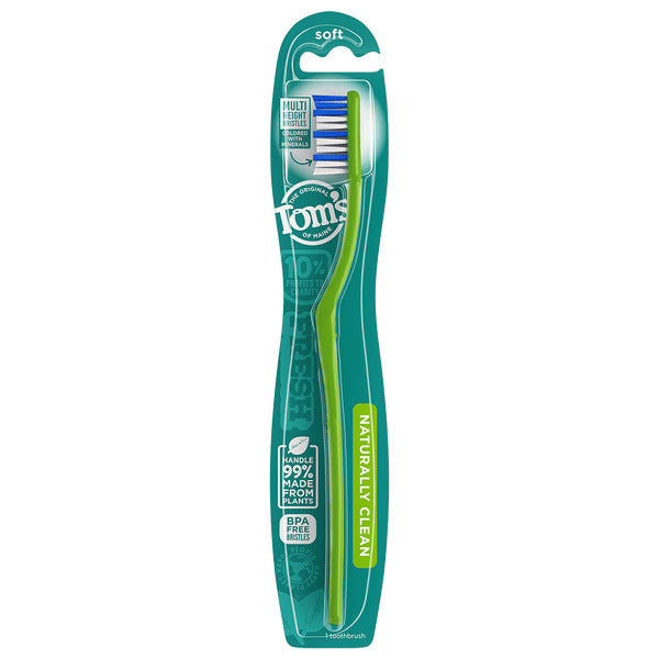 Toms of Maine Naturally Clean Soft Toothbrush, 6 Pack