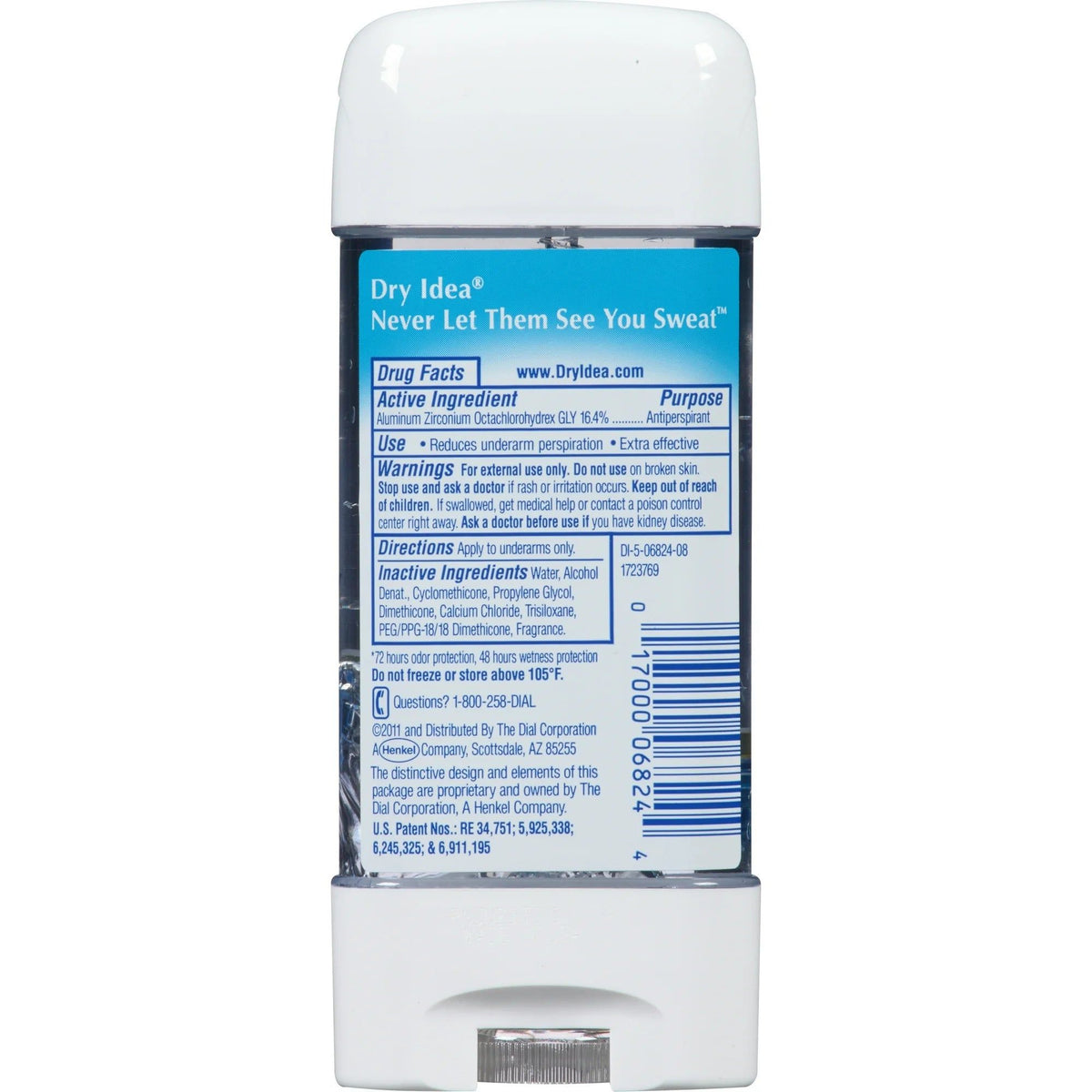 Dry Idea Advanced Dry Clear Gel Deodorant, Powder Fresh, 3oz -