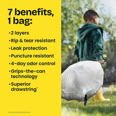 Glad ForceFlex Tall Trash Bags, Gain Febreze Lemon Zest Scent, 13 Gallon, 22 Count