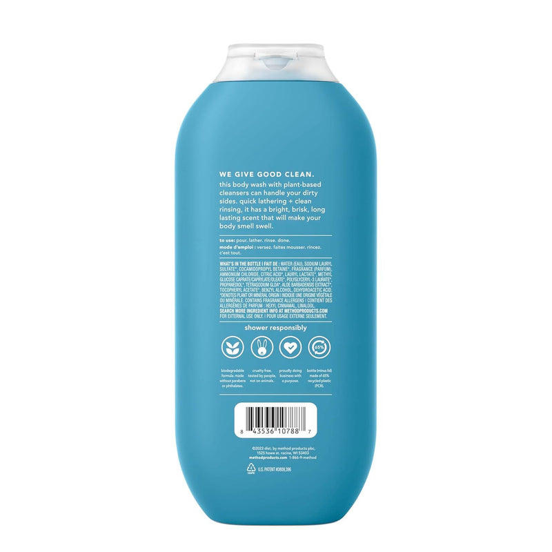 Method Men Body Wash, Glacier + Granite, Paraben and Phthalate Free, 18 fl oz