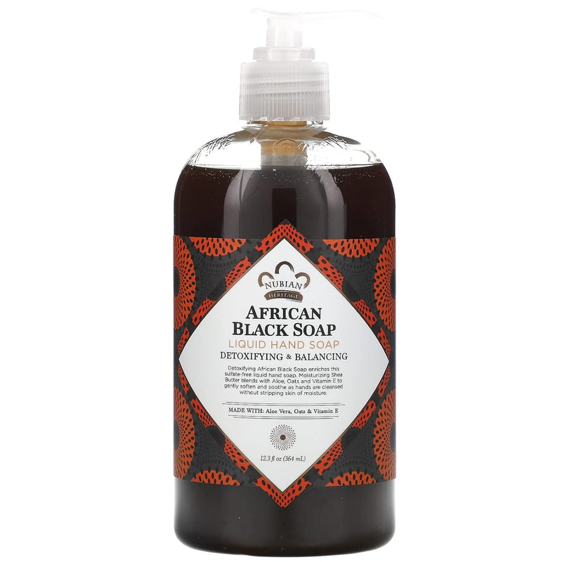Nubian Heritage African Black Liquid Hand Soap, 12.3 fl oz