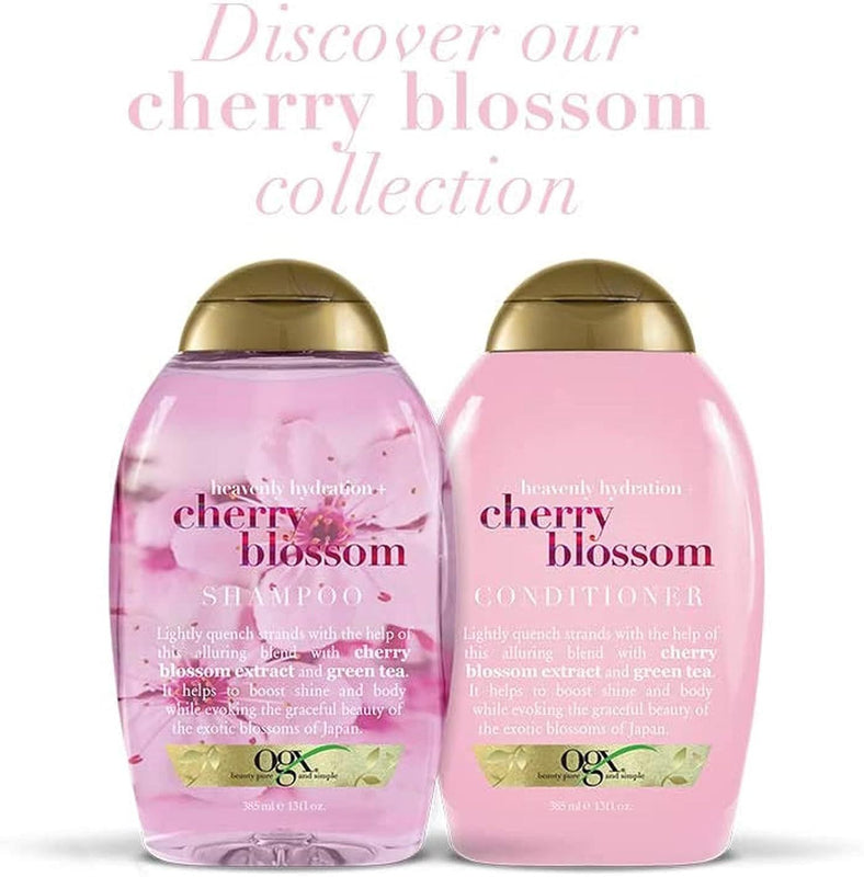 OGX Heavenly Hydration Shampoo, Cherry Blossom, 13 Oz
