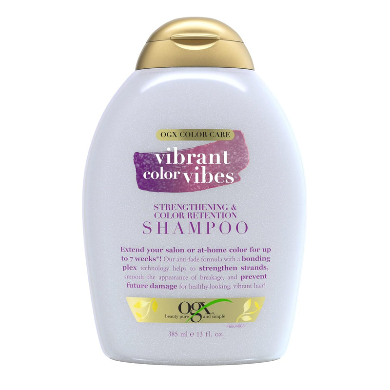 OGX Color Care Vibrant Color Vibes Strengthening & Color Retention Shampoo, 13oz