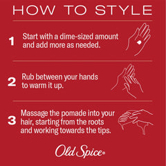 Old Spice Thickening Pomade with Biotin, Medium Hold, Low Shine, 2.22oz