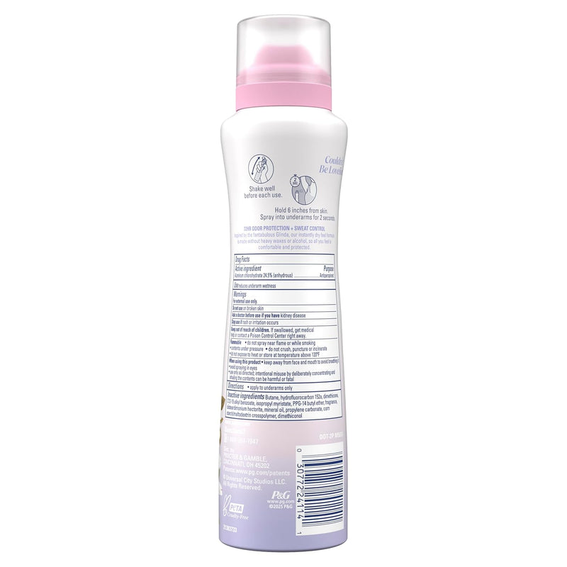 Secret Dry Spray Antiperspirant, Glinda’s Edition Couldn’t Be Lovelier, Raspberry & Bubbles, 4.1 oz