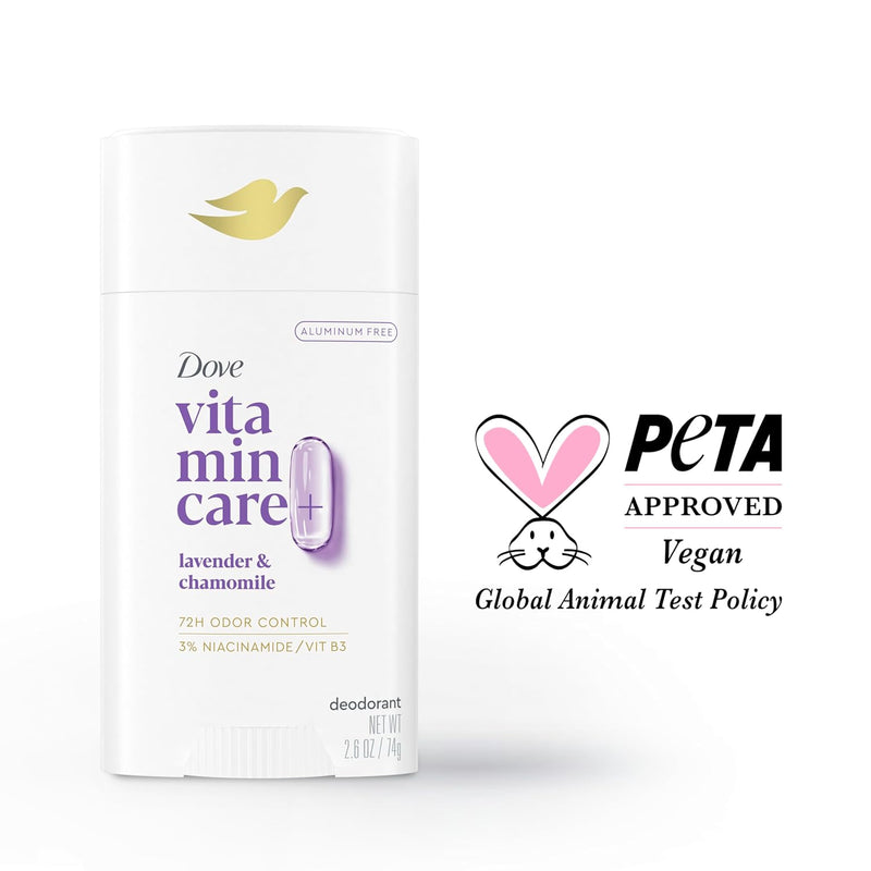 Dove VitaminCare+ Deodorant Stick, Lavender & Chamomile Scent, 74g