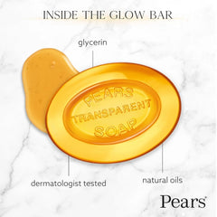 Pears Transparent Soap Bars, Pure & Gentle with Plant Oils, 3 Bars, 4.4oz