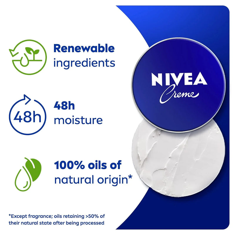 Nivea Creme Body, Face & Hand Moisturizing Cream, 150mL