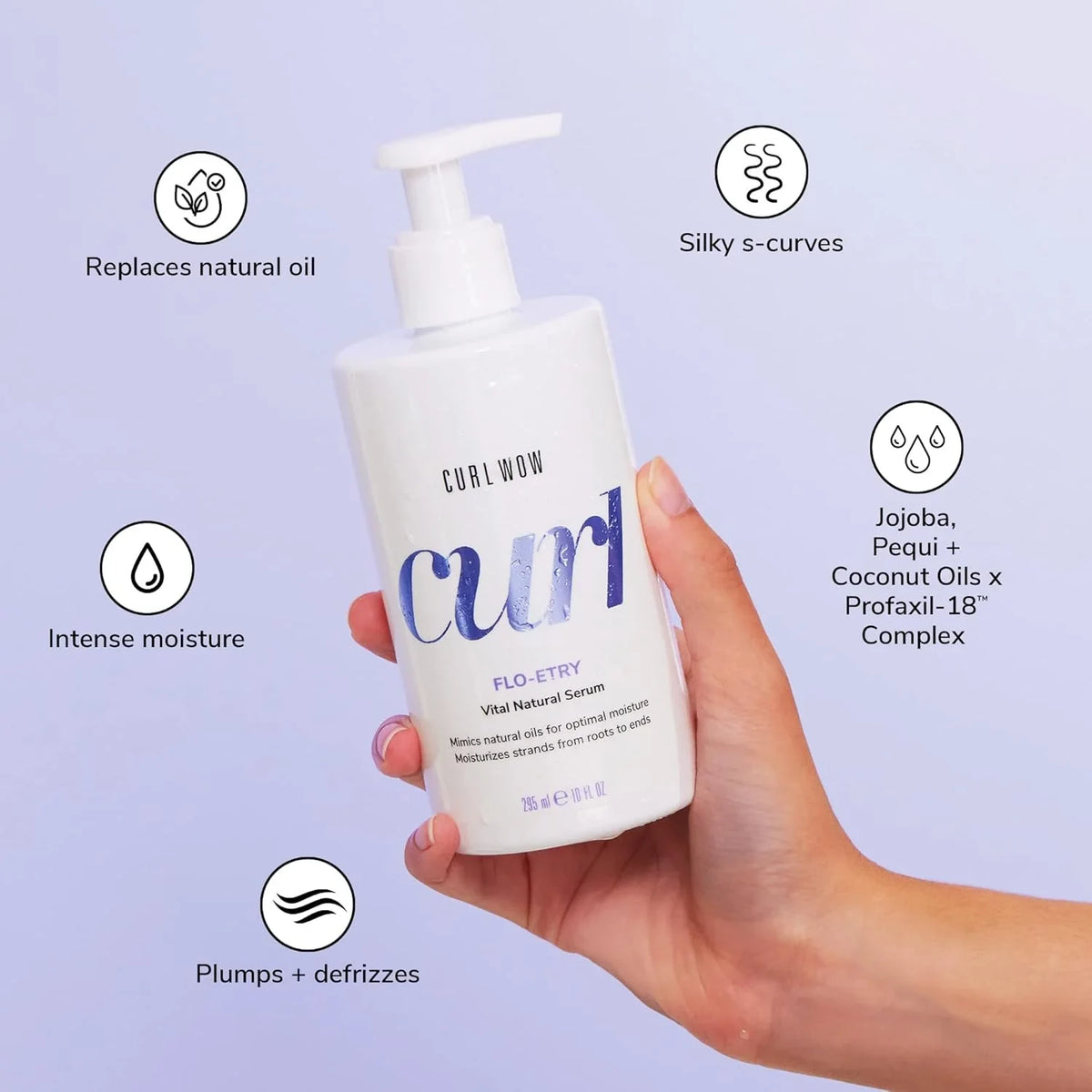 Color Wow Curl Wow Flo-Etry Vital Natural Curly Hair Serum, 10 oz, image 4