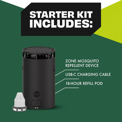 STEM Zone Mosquito Repellent Device Starter Kit: 1 Device + 1 Refill Pod -