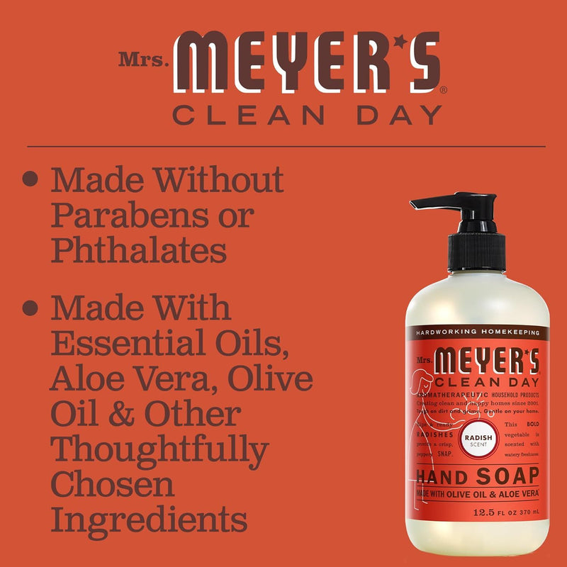 Mrs. Meyers Clean Day Liquid Hand Soap, Radish, 12.5 oz