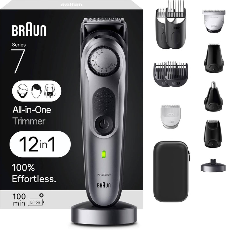 Braun Series 7 All-in-One Trimmer, 12-in-1 Men's Grooming Kit