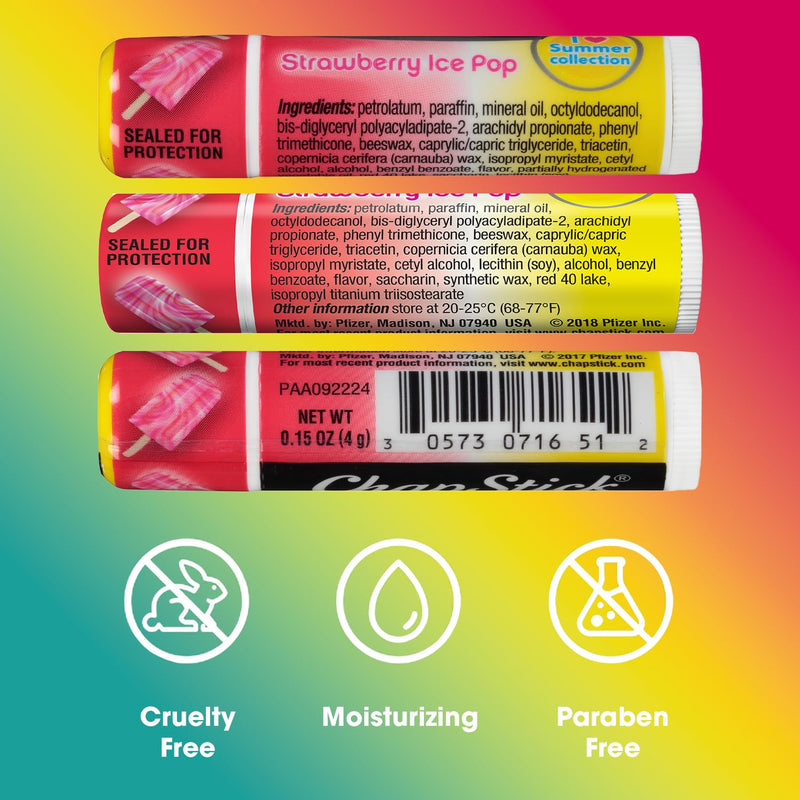 ChapStick Lip Balm, Strawberry Ice Pop