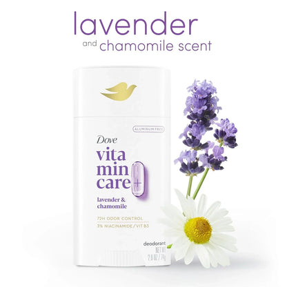 Dove VitaminCare+ Deodorant Stick, Lavender & Chamomile, 2.6oz -