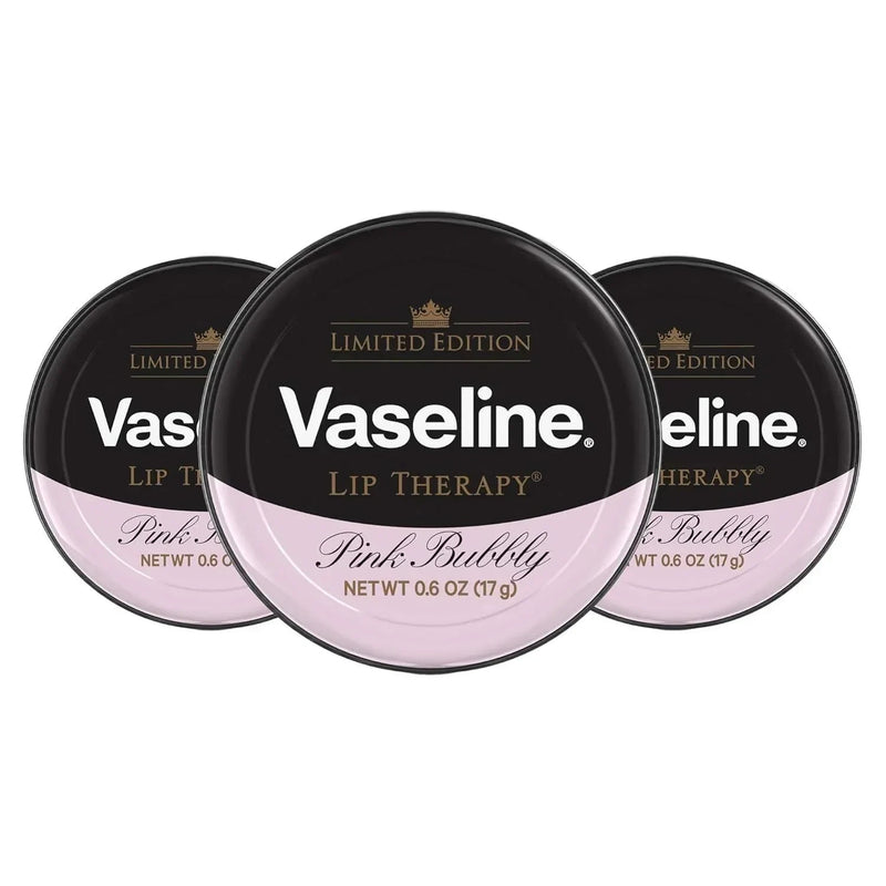Vaseline Lip Therapy Pink Bubbly Lip Balm Tin, 0.6 Oz