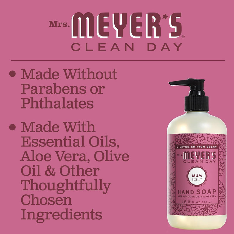 Mrs. Meyers Clean Day Liquid Hand Soap, Mum, 12.5 oz