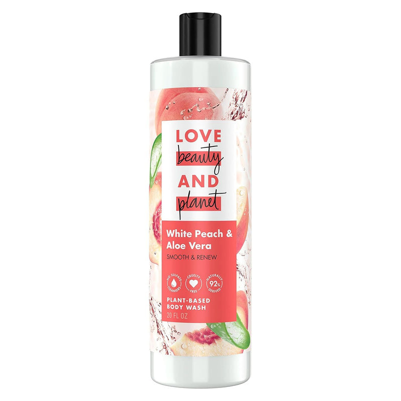 Love Beauty and Planet, Smooth & Renew Body Wash, Peach & Aloe Vera, 20 Oz