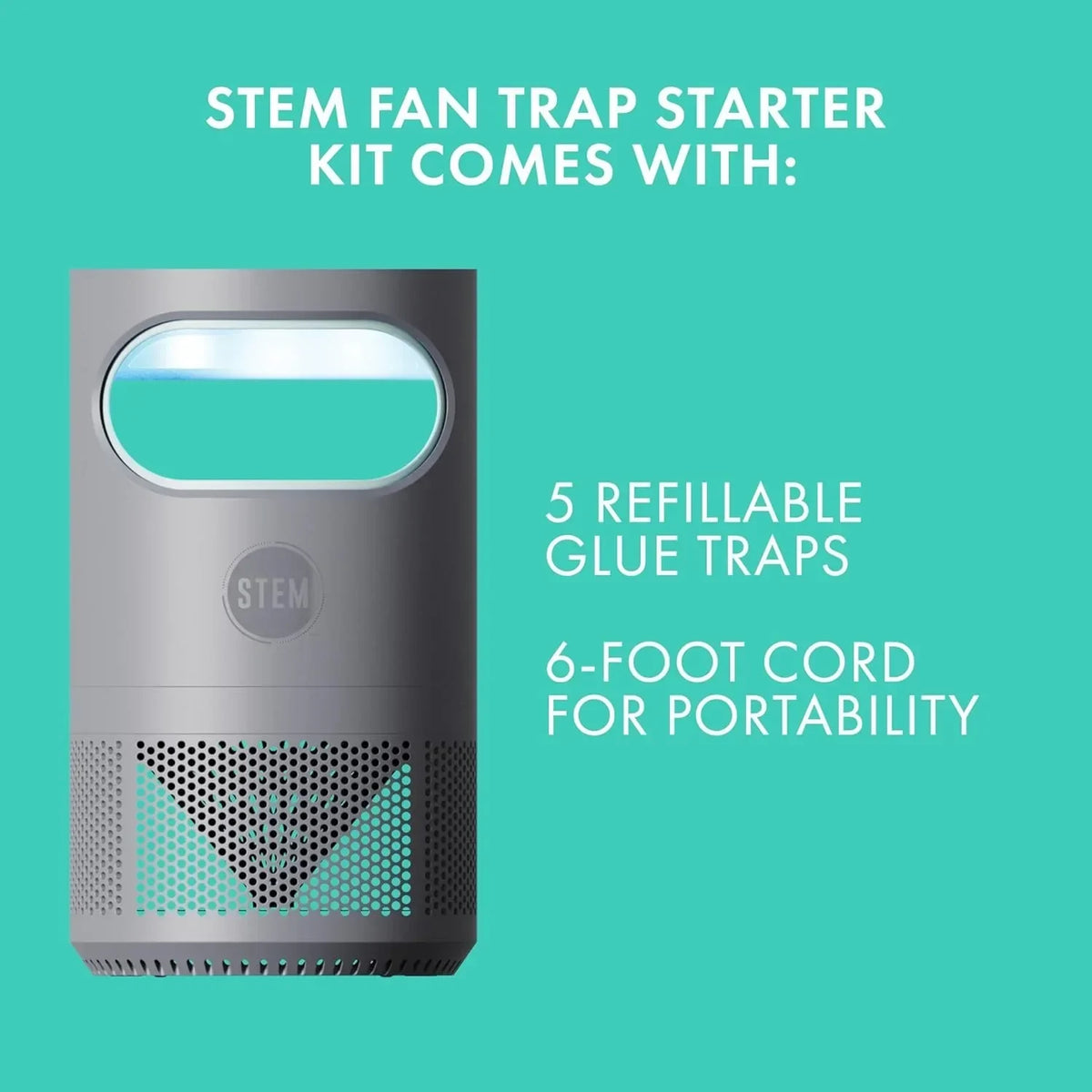STEM Flying Insects Fan Trap Starter Kit: 1 Device + 5 Glue Traps -