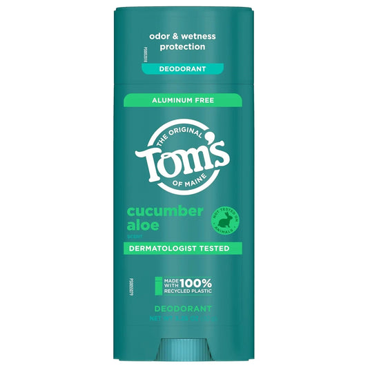 Tom’s of Maine Aluminum Free Deodorant, Cucumber Aloe, 3.25oz -