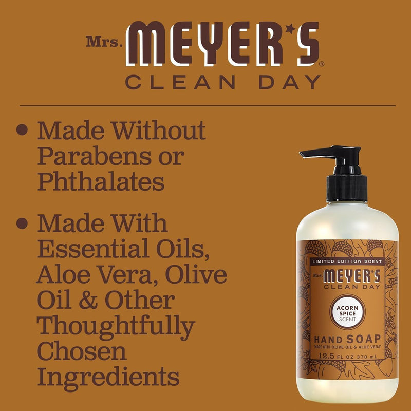 Mrs. Meyers Clean Day Liquid Hand Soap, Acorn Spice, 12.5 oz