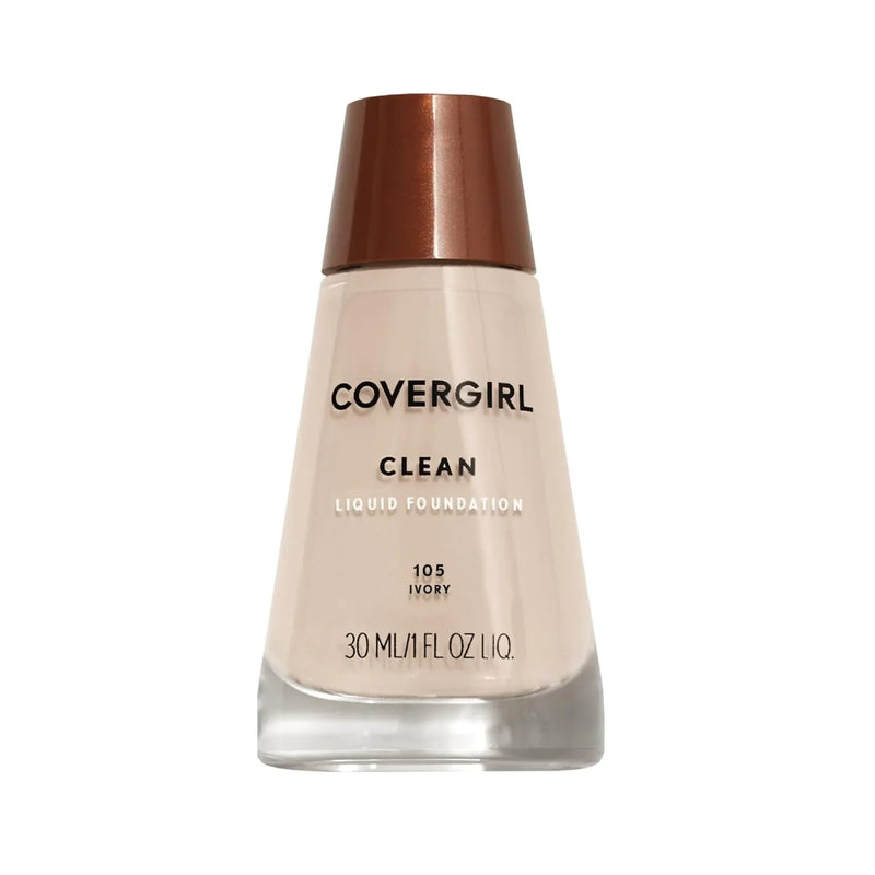 COVERGIRL Clean Liquid Foundation, 105 Ivory, 1oz