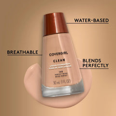 COVERGIRL Clean Liquid Foundation, 148 Perfect Beige, 1oz